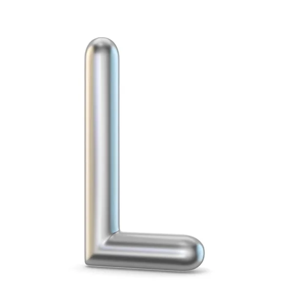 Metal alphabet symbol. Letter L 3D — Stock Photo, Image