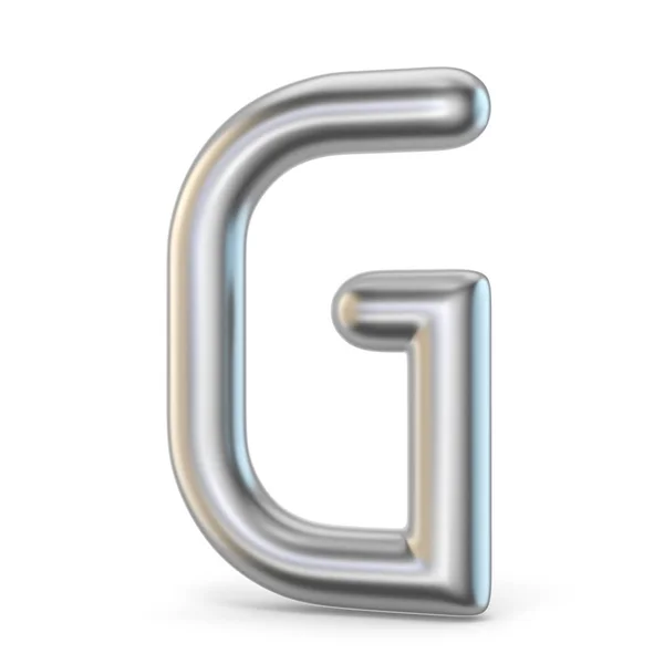 Símbolo do alfabeto metálico. Carta G 3D — Fotografia de Stock