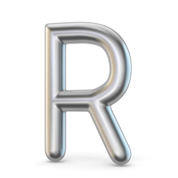 Metal alphabet symbol. Letter R 3D — Stock Photo, Image