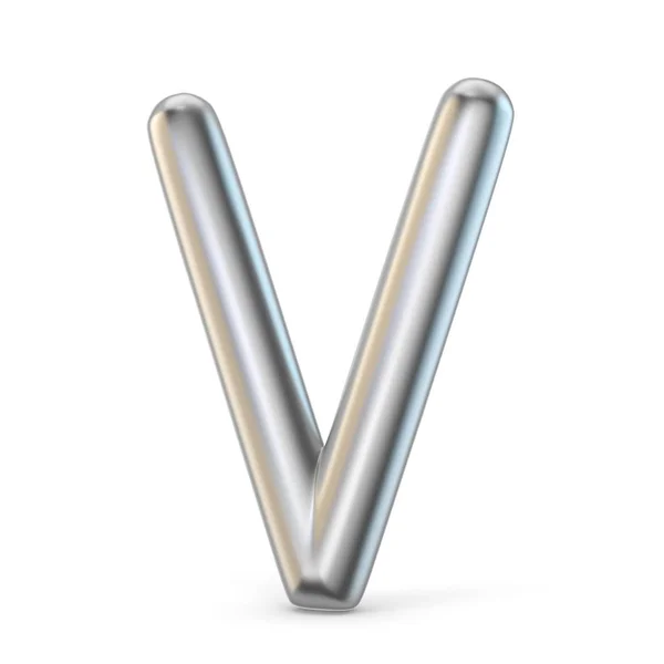 Metal alphabet symbol. Letter V 3D — Stock Photo, Image