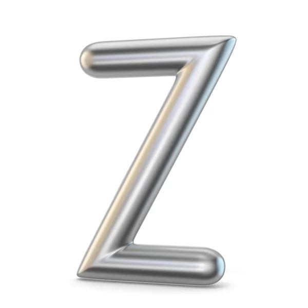 Fém ábécé szimbólum. Levelet Z 3d — Stock Fotó