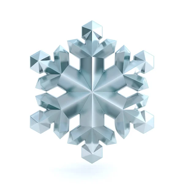 Νιφάδα χιονιού 3d καθιστούν εικονογράφηση — Φωτογραφία Αρχείου