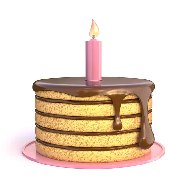 Γενέθλια τούρτα 3d — Φωτογραφία Αρχείου