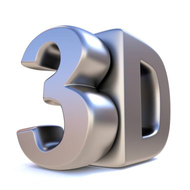 Parlak metalik kelime 3d