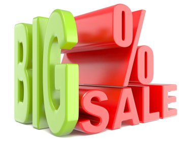Büyük satış veya yüzde % 3d kelime işareti oturum açmak.