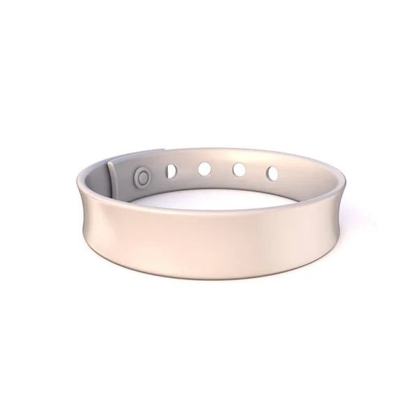Witte rubberen armband. 3D — Stockfoto