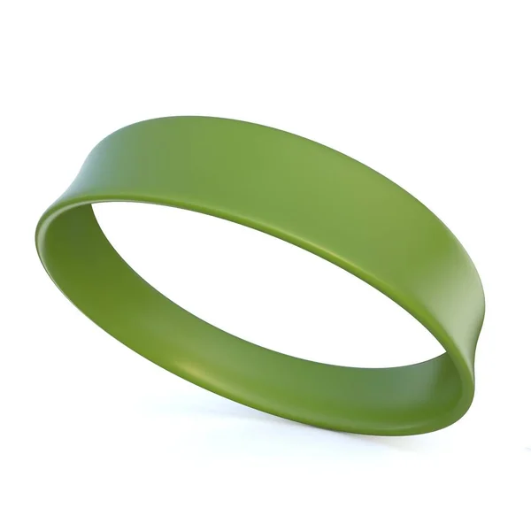 Pulseira de borracha verde. 3D — Fotografia de Stock