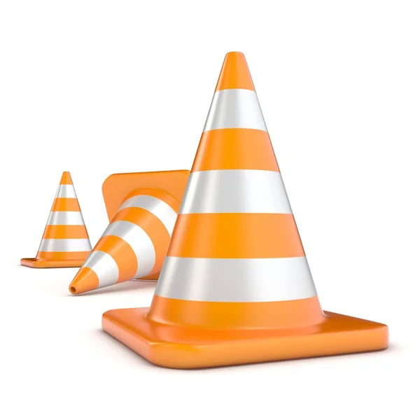 Traffic cones 3D — Stock Photo, Image