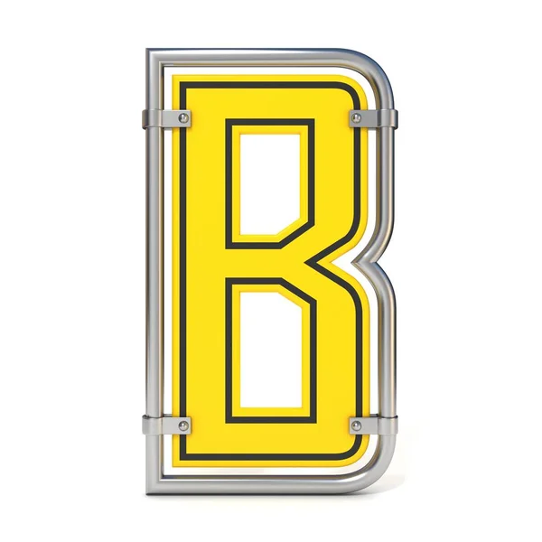 Keretes road KRESZ betűtípus B betű 3d — Stock Fotó