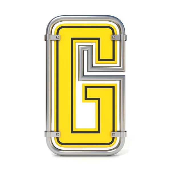Кадр дорожного знака Шрифта буква G 3D — стоковое фото