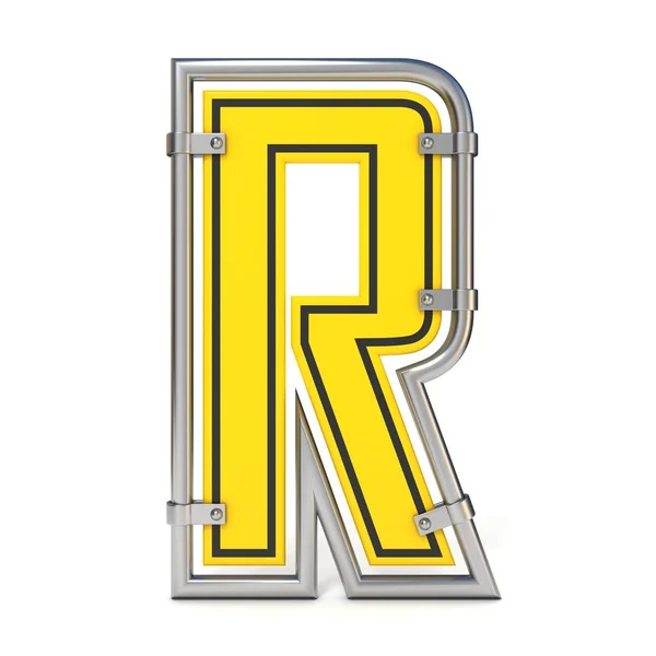 Señal de tráfico enmarcada FONT letra R 3D —  Fotos de Stock