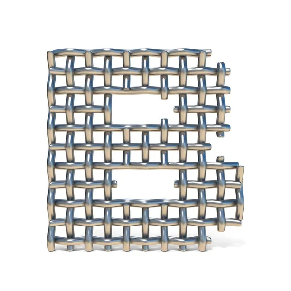 Metal Wire Mesh fonte LETTER B 3D — Fotografia de Stock