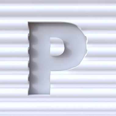 3d dalga yüzey mektup P fontta kesip