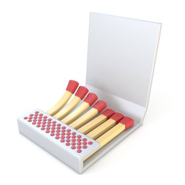 Karton matcbook yan beyaz görüntülemek 3d