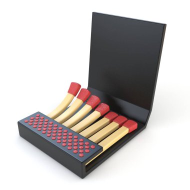 Karton matcbook yan siyah görüntülemek 3d