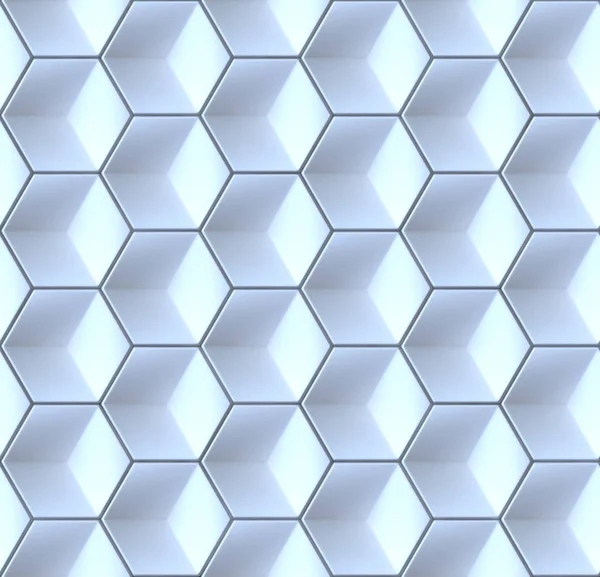 无缝钢管六角形抽象背景 3d — 图库照片