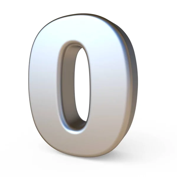 Metal γραμματοσειράς στον αριθμό μηδέν 0 3d — Φωτογραφία Αρχείου