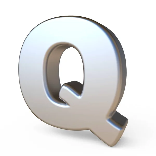 금속 글꼴 편지 Q 3d — 스톡 사진