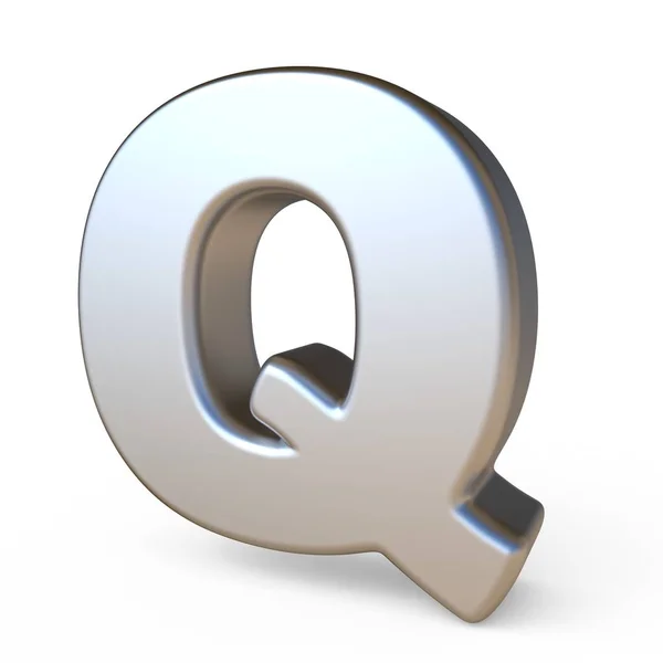 Caratteri Metal LETTER Q 3D — Foto Stock