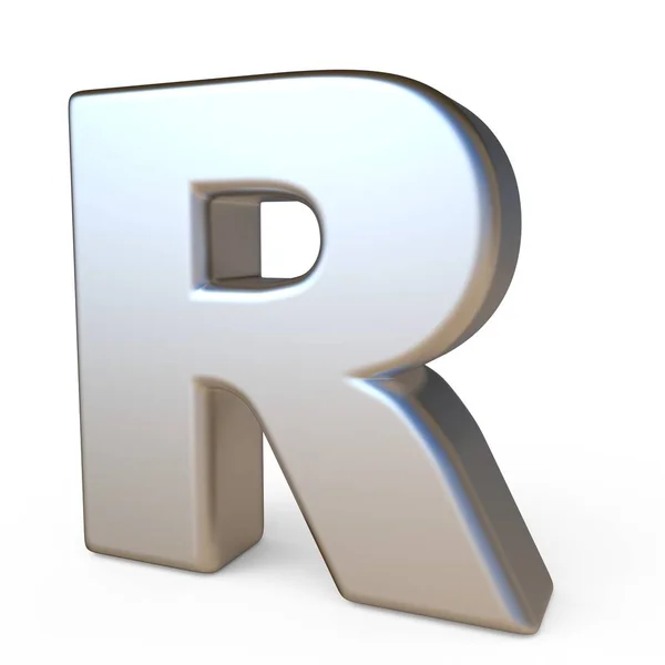 Fonte Metal LETTER R 3D — Fotografia de Stock