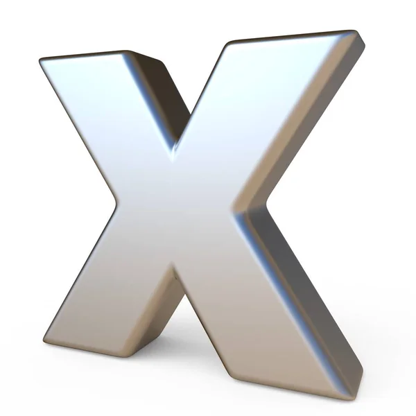 Metal fuente LETTER X 3D —  Fotos de Stock