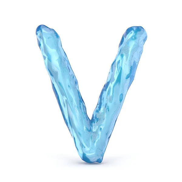 Lettera del carattere Ice V 3D — Foto Stock