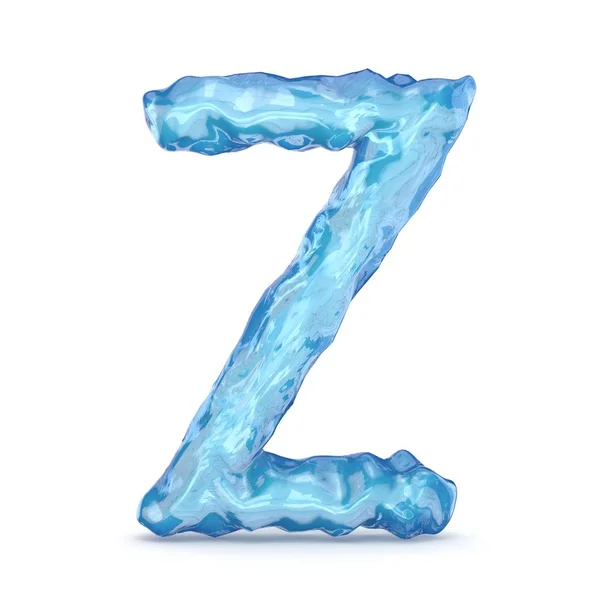 Letra de fuente de hielo Z 3D — Foto de Stock