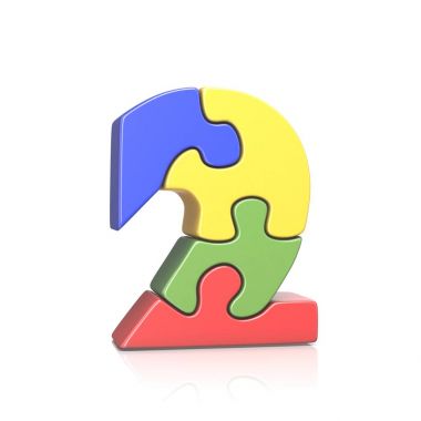 Jigsaw numarası iki 2 3d puzzle