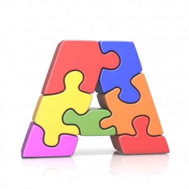 Jigsaw mektup bir 3d puzzle