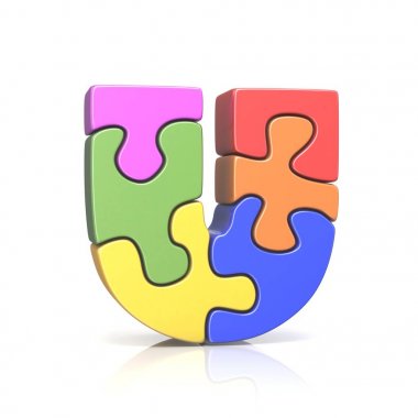 U harfi jigsaw puzzle 3d