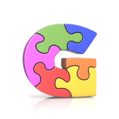 G harfi jigsaw puzzle 3d