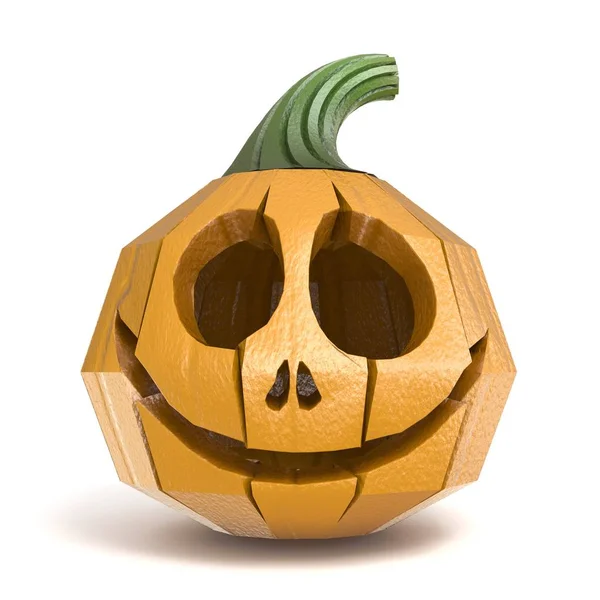 Halloween calabaza Jack O Linterna diseño poligonal 3D —  Fotos de Stock