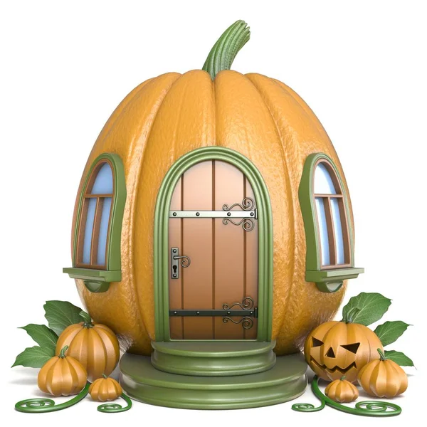 Casa de calabaza de Halloween 3D — Foto de Stock