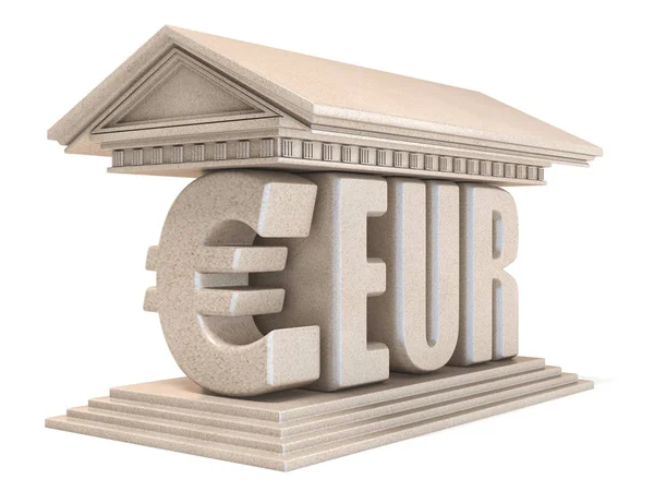 Euro Eur měně znamení chrám 3d — Stock fotografie