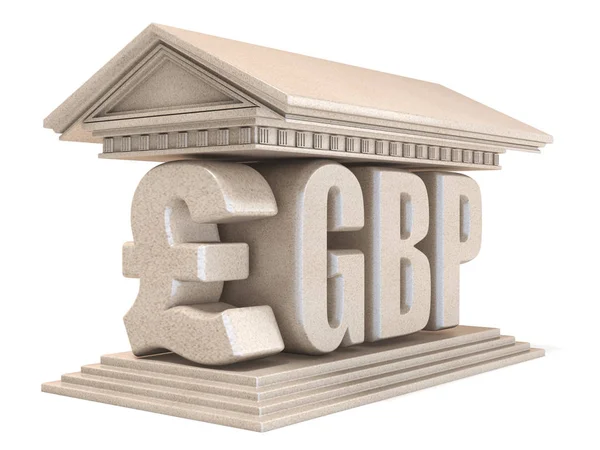 Фунт стерлингов Знак валюты GBP 3D — стоковое фото