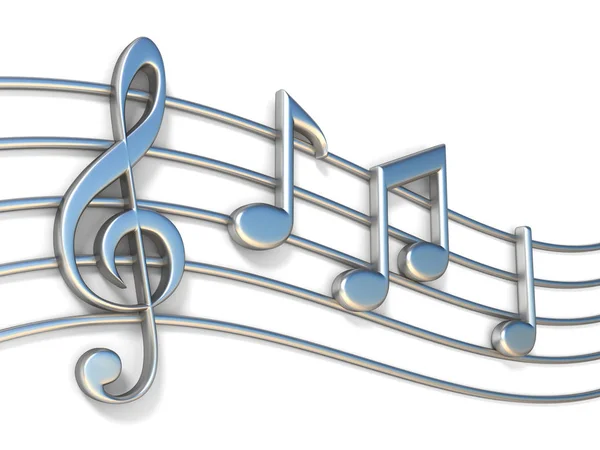 Müzik notlar kadrosunda hatları 3d