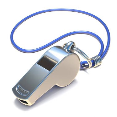 Metal whistle 3D clipart