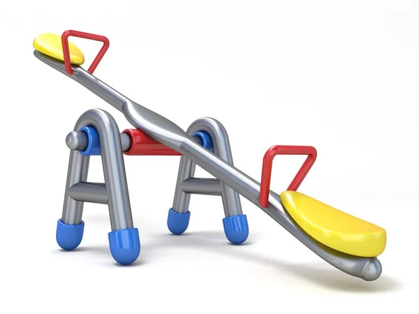 Children seesaw 3D — Stock Photo, Image