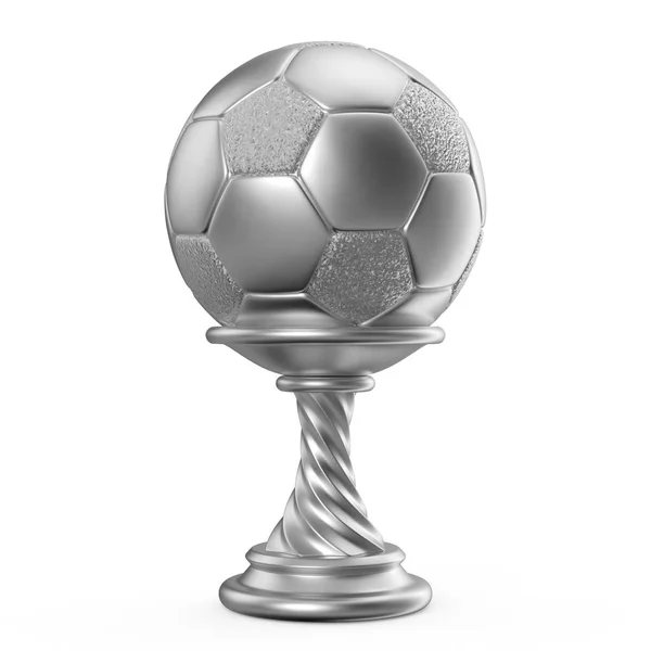 Cupa trofeului de argint SOCCER FOOTBALL 3D — Fotografie, imagine de stoc