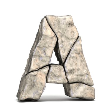 Yazı tipi mektup bir 3d taş