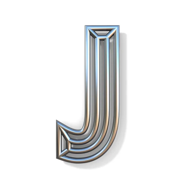 Дріт контур шрифт літери J 3D — стокове фото