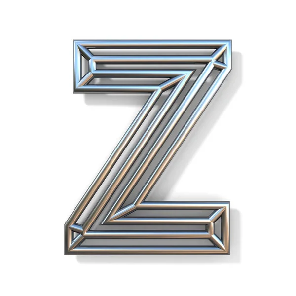 Wire outline font letter Z 3D — Stock Photo, Image