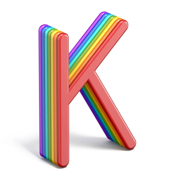 Lettre de police Rainbow K 3D — Photo