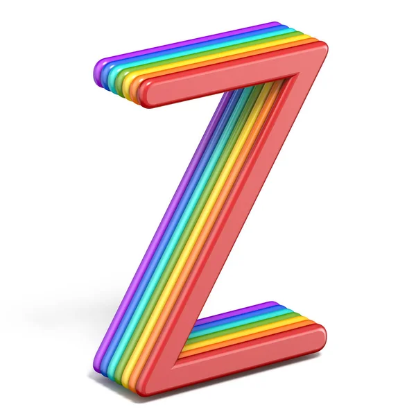 Rainbow czcionki litery Z 3d — Zdjęcie stockowe