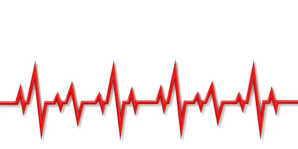 Cardiogram lijn 3d — Stockfoto