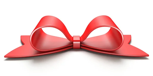 Red gift ribbon bow 3D — Stock Photo, Image