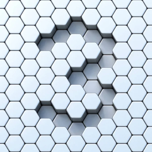 Hexagonální mřížky číslo tři 3 3d — Stock fotografie