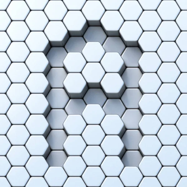 Hexagonální mřížky písmeno 3d — Stock fotografie