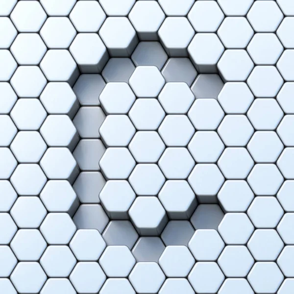 Grille hexagonale lettre C 3D — Photo