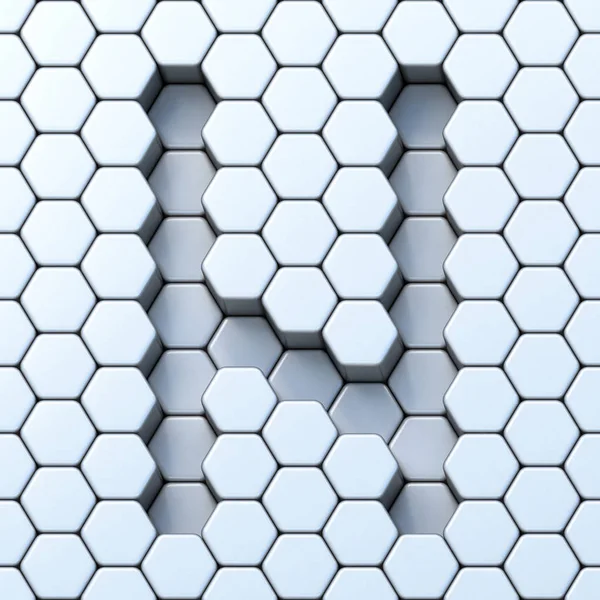 Grille hexagonale lettre N 3D — Photo